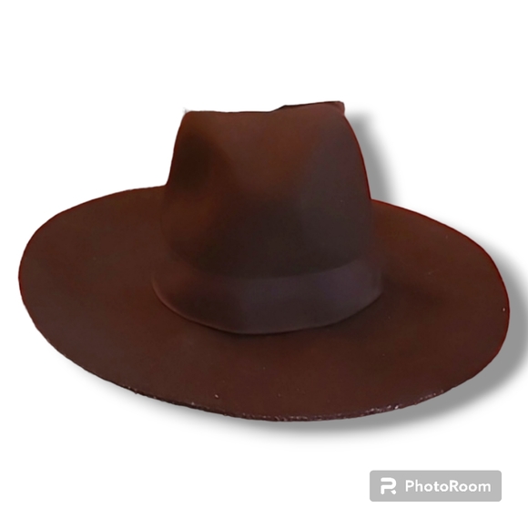 H&M Black Boho Bohemian Coastal Cowgirl Wool Hat - Picture 2 of 5